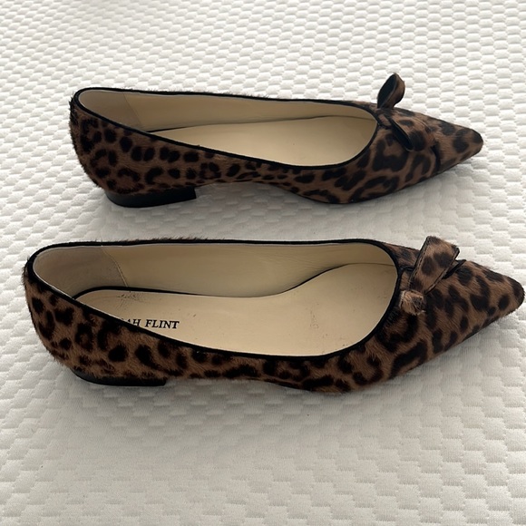Sarah Flint Natalie Flats in Chocolate Leopard Haircalf Size 36.5 - Picture 2 of 2